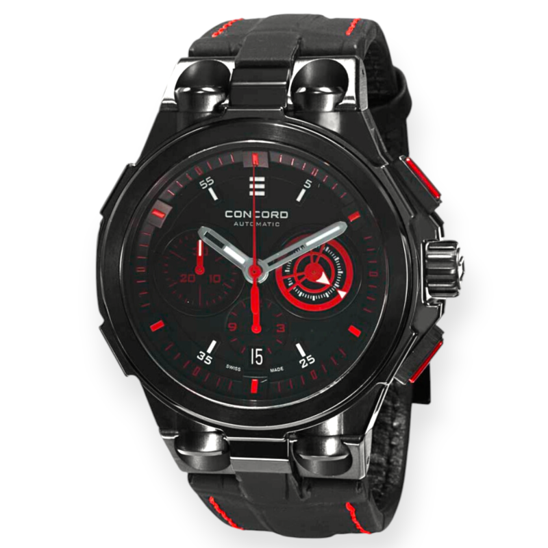 Pre-Owned Concord Chronograph Smoked Red C2 43mm Men's Watch