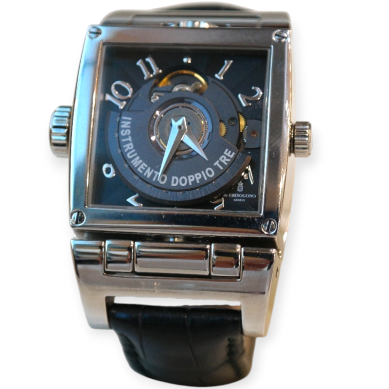 Pre-Owned De Grisogono Instrumento Doppio Tre 44mm Men's Watch