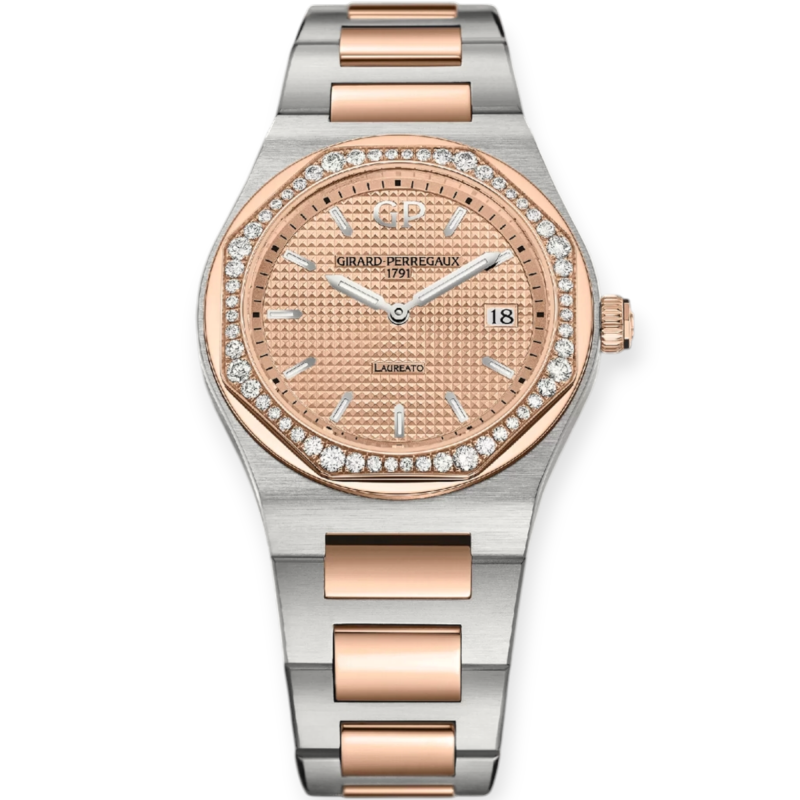 Pre-Owned Girard Perregaux Laureato Steel & Rose Gold 34mm 80189D56A331-56A