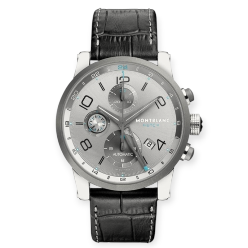 Pre-Owned MontBlanc Timewalker Chronovoyager UTC Watch 43mm 107339