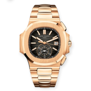 Pre-owned Patek Philippe Nautilus Rose Gold 40.5mm Black Dial 5980/1R
