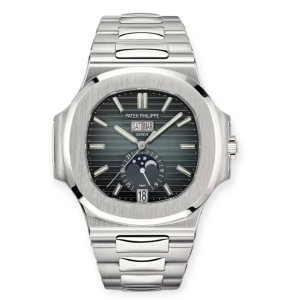 Pre-owned Patek Philippe Nautilus Stainless Steel 40.5mm Black Dial 5726/1A