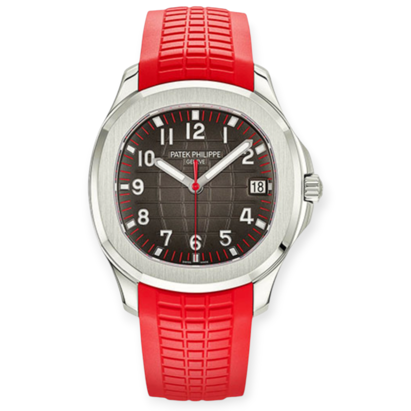 Pre-owned Patek Philippe Red Aquanaut Steel 40.8mm 5167A