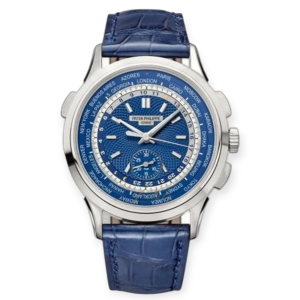 Pre-owned Patek Philippe World Time Chronograph White Gold 39.5mm 5930G-010