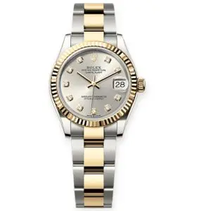 Pre-Owned Rolex DateJust 31mm Steel & Yellow Gold Silver Diamond Dial 278273