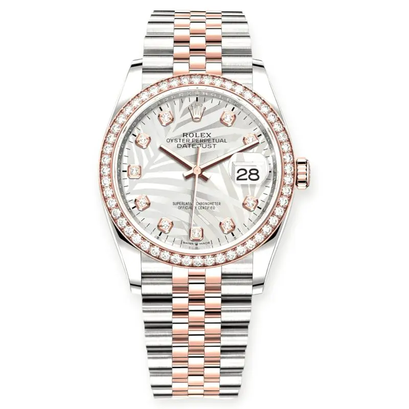 Pre-owned Rolex DateJust 36mm Palm Motif Face 126281RBR