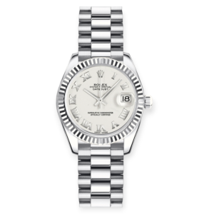 Pre-Owned Rolex DateJust White Gold  White Roman Dial 26mm President 179179