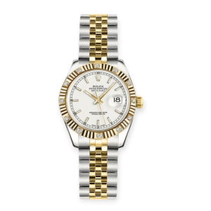 Pre-Owned Rolex DateJust Steel & Yellow Gold White Dial 26mm Jubilee 179313