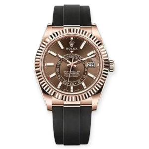 Pre-Owned Rolex Sky-Dweller 42mm Everosegold Oysterflex 326235