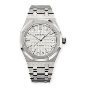 Pre-owned Audemars Piguet Royal Oak Steel White Dial 37mm 15450ST.OO.1256ST.01