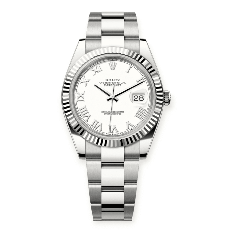 Pre-Owned Rolex DateJust 41mm White Roman Dial Oystersteel 126334-0023