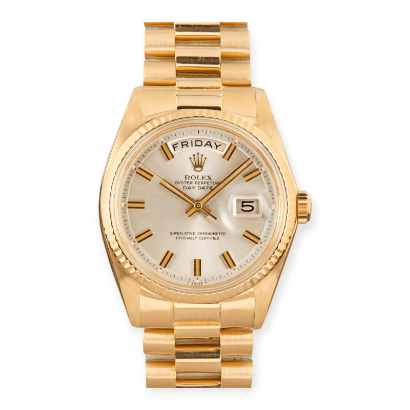Pre-Owned Rolex Day-Date Yellow Gold 36mm Silver Dial President 1803