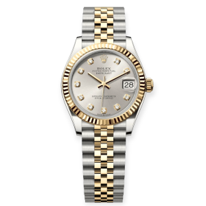 Pre-Owned Rolex DateJust 31mm Steel & Yellow Gold Silver Diamond Dial 278273