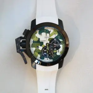 Pre-Owned Graham Chronofighter Oversize Arrow Green Camouflage 2CCAU.G04A