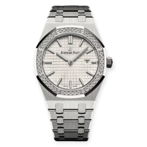 Pre-owned Audemars Piguet Royal Oak 33mm Steel Diamond Bezel 67651ST.ZZ.1261ST.01