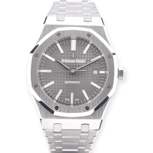 Pre-owned Audemars Piguet Royal Oak Steel Gray Dial 41mm 15400ST.OO.1220ST.04