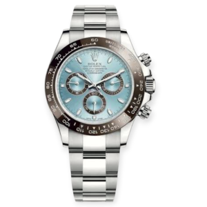 Pre-owned Rolex Cosmograph Daytona Platinum 40mm Ice Blue Dial 116506