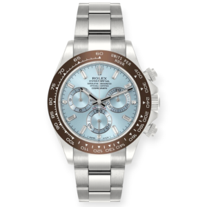 Pre-owned Rolex Cosmograph Daytona Platinum 40mm Ice Blue Diamond Dial 116506
