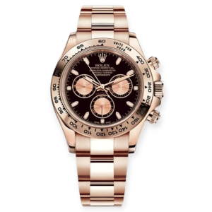 Pre-owned Rolex Cosmograph Daytona Rose Gold 40mm Black & Pink Dial 116505