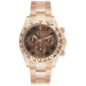 Pre-owned Rolex Cosmograph Daytona Rose Gold 40mm Chocolate Arabic Dial 116505