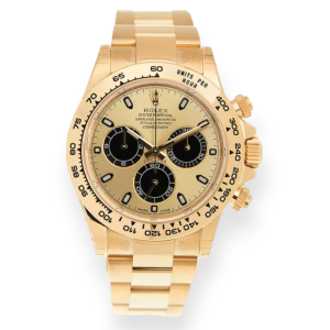 Pre-owned Rolex Cosmograph Daytona Yellow Gold 40mm Champagne & Black Dial 116508