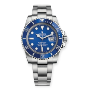 Pre-owned Rolex Submariner Date White Gold 40mm "Smurf" 116619LB