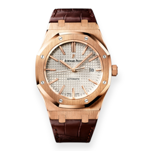 Pre-owned Audemars Piguet Royal Oak 41mm Rose Gold Silver-Toned Dial 15400OR.OO.D088CR.01