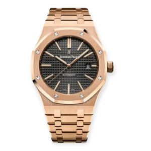 Pre-owned Audemars Piguet Royal Oak 41mm Rose Gold Black Dial 15400OR.OO.1220OR.01
