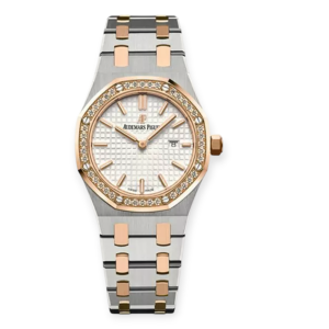 Pre-owned Audemars Piguet Royal Oak 33mm Steel & Gold Diamond Bezel 67651SR.ZZ.1261SR.01