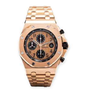 Pre-owned Audemars Piguet Royal Oak Offshore 42mm Rose Gold Pink Dial 26470OR.OO.1000OR.01