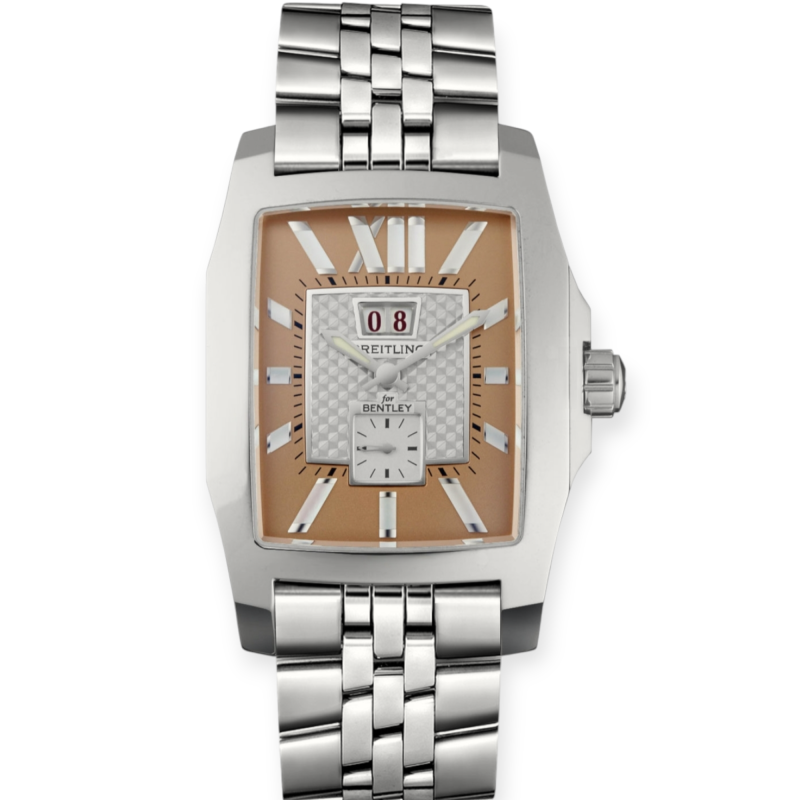 Pre-owned Breitling Bentley Flying B Full Steel 36mm Amber-Dial A1636212