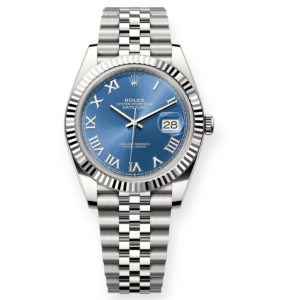 Pre-Owned Rolex DateJust Steel 41mm Blue Roman-Dial Jubilee 126334-0026