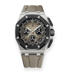 Pre-Owned Audemars Piguet Offshore Steel & Ceramic 43mm Smoky Light Brown Dial 26420SO.OO.A600CA.01