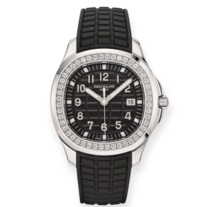 Pre-owned Patek Philippe Aquanaut Luce Stainless Steel 38.8mm Black Dial Diamond Bezel 5267/200A-001