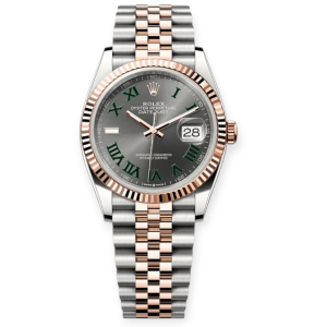 Pre-owned Rolex DateJust Steel & Rose Gold Wimbledon Dial 36mm 126231