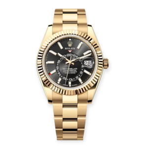 Pre-Owned Rolex Sky-Dweller Full Yellow Gold 42mm Black Index-Dial 326938