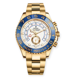 Pre-owned Rolex Yacht-Master II Yellow Gold 44mm White Dial Ceramic Bezel 116688