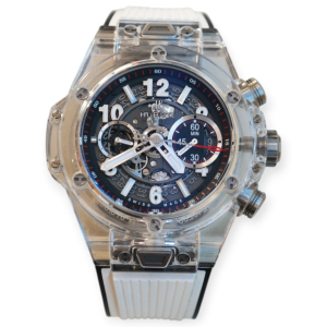Pre-owned Hublot Big Bang Unico Magic Sapphire 45mm 411.JX.1170.RX