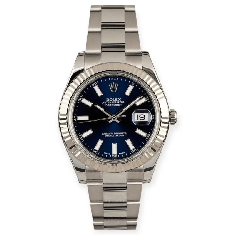 Pre-Owned Rolex DateJust 41mm 116334 Oystersteel Blue Index Dial (Old Model)