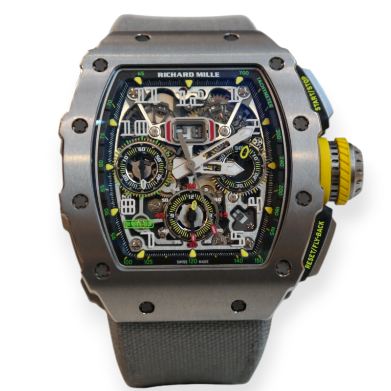 Pre-owned Richard Mille RM11-03 Flyback Chronograph Skeleton Titanium