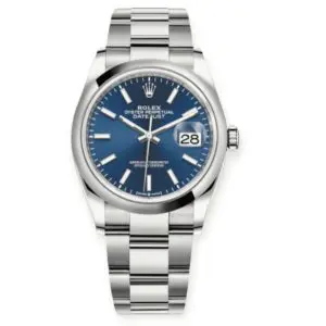 Pre-owned Rolex DateJust Full Steel 36mm Blue Index Dial Oyster 126200