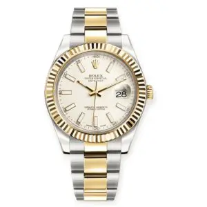 Pre-owned Rolex DateJust II 41mm Steel & Yellow Gold Ivory Index Dial Oyster 116333