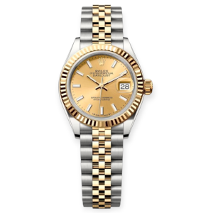 Pre-owned Rolex DateJust Steel & Yellow Gold 28mm Champagne Index Dial 279173