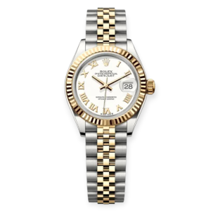 Pre-owned Rolex DateJust Steel & Yellow Gold 28mm White Roman Dial 279173