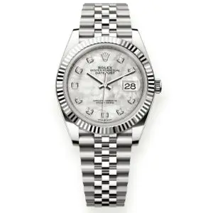 Pre-Owned Rolex DateJust 41mm Mother Of Pearl Diamond Dial OysterSteel  126334