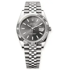 Pre-Owned Rolex DateJust 41mm Gray Index Dial Jubilee 126334