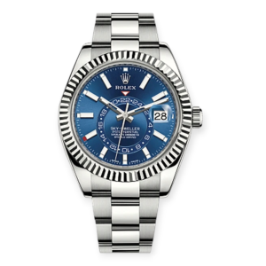 Pre-owned Rolex Sky-Dweller 42mm Oystersteel Blue-Index Dial 326934