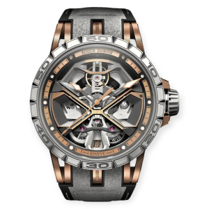 PRE-OWNED ROGER DUBUIS EXCALIBUR SPIDER HURACAN 45MM PINK GOLD  RDDBEX0750