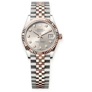 Pre-Owned Rolex DateJust 31mm Silver Diamond-Set Dial Jubilee Bracelet 278271