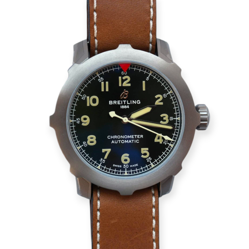 Pre-Owned Breitling Super 8 B20 Titanium Black Dial EB2040101L1X1